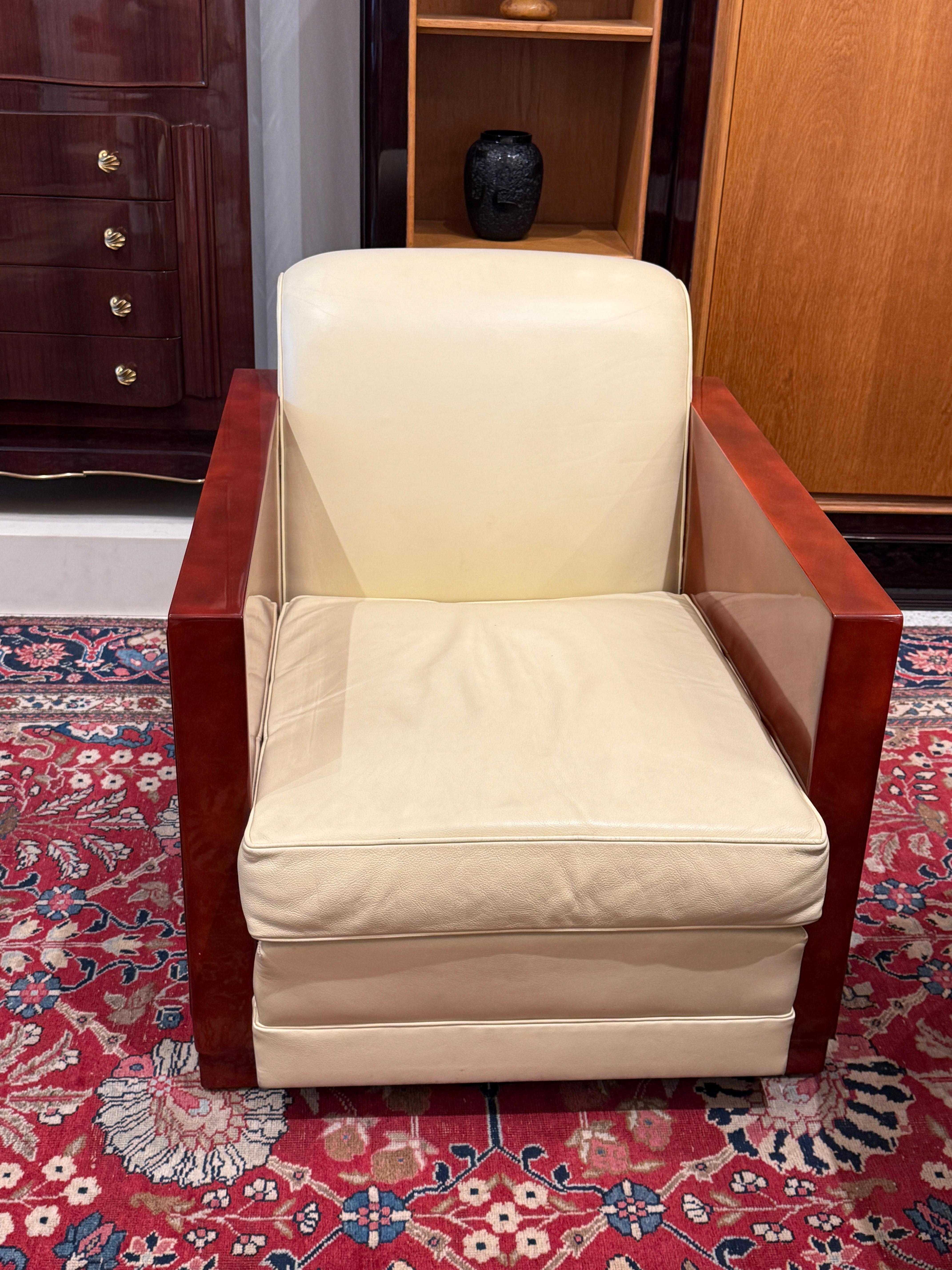 Pareja de sillones Club Art Déco de Maurice Jallot en venta 3