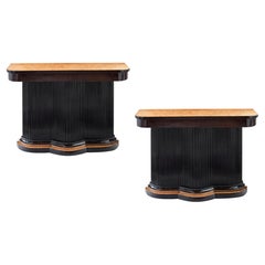 Antique Art Deco Pair of Consoles in Wood France, 1920