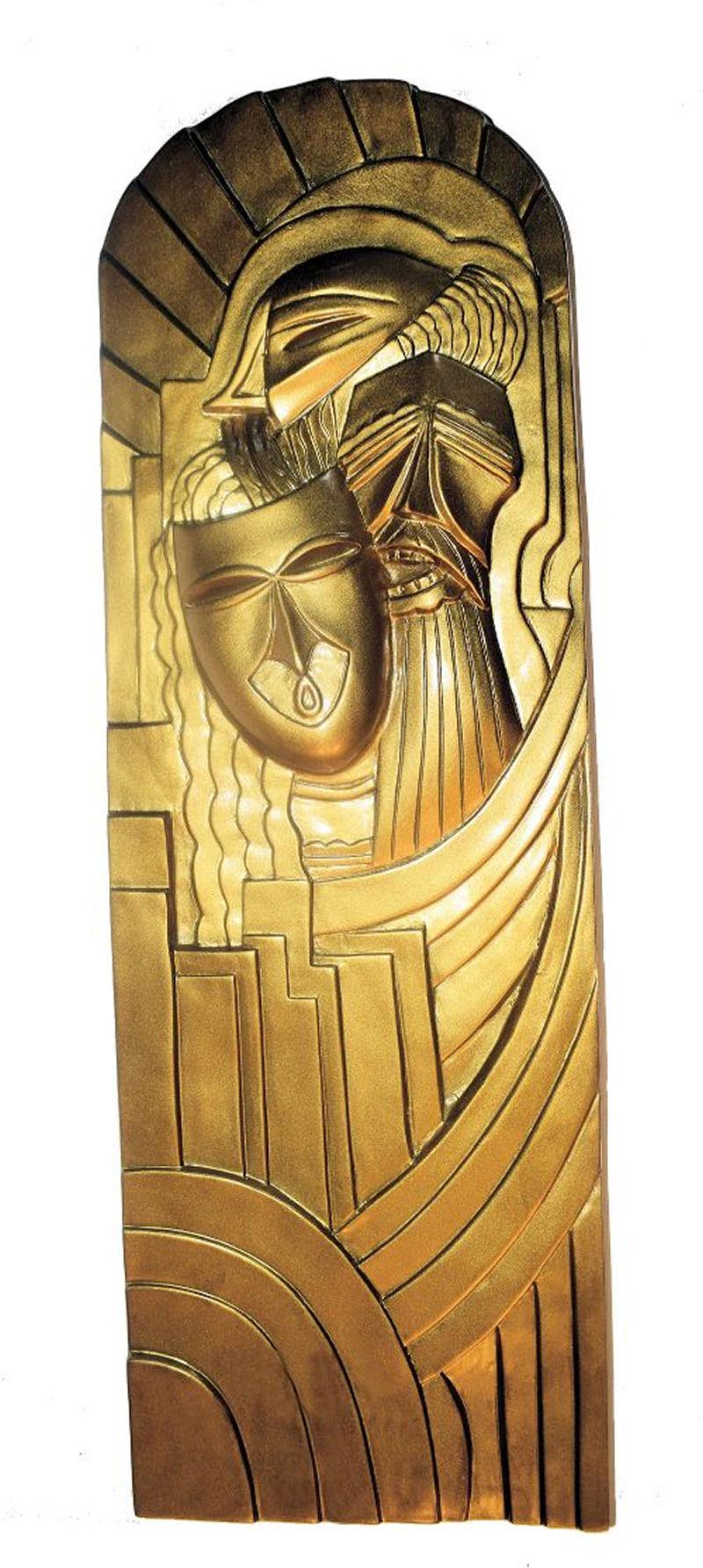Art Deco Pair of  'Folies Bergeres' Wall Plaques For Sale 5