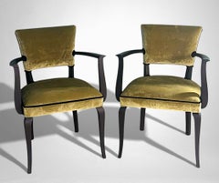 Art Decò Pair of French “Bridge” Chairs