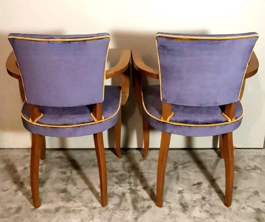 Art Deco Pair Of French Chairs Model 