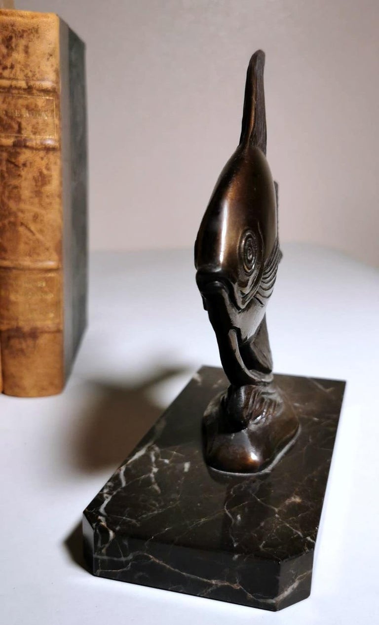 Paire De Serre-livres Art Déco Faisans En Régule Sur Socle Marbre - Magnifique Décoration Vintage