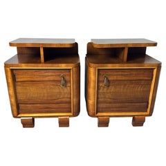 Art Deco Pair Of Italian Nightstands
