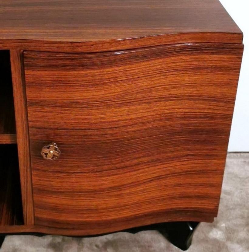 Paire de tables de nuit italiennes en bois Art déco en vente 5