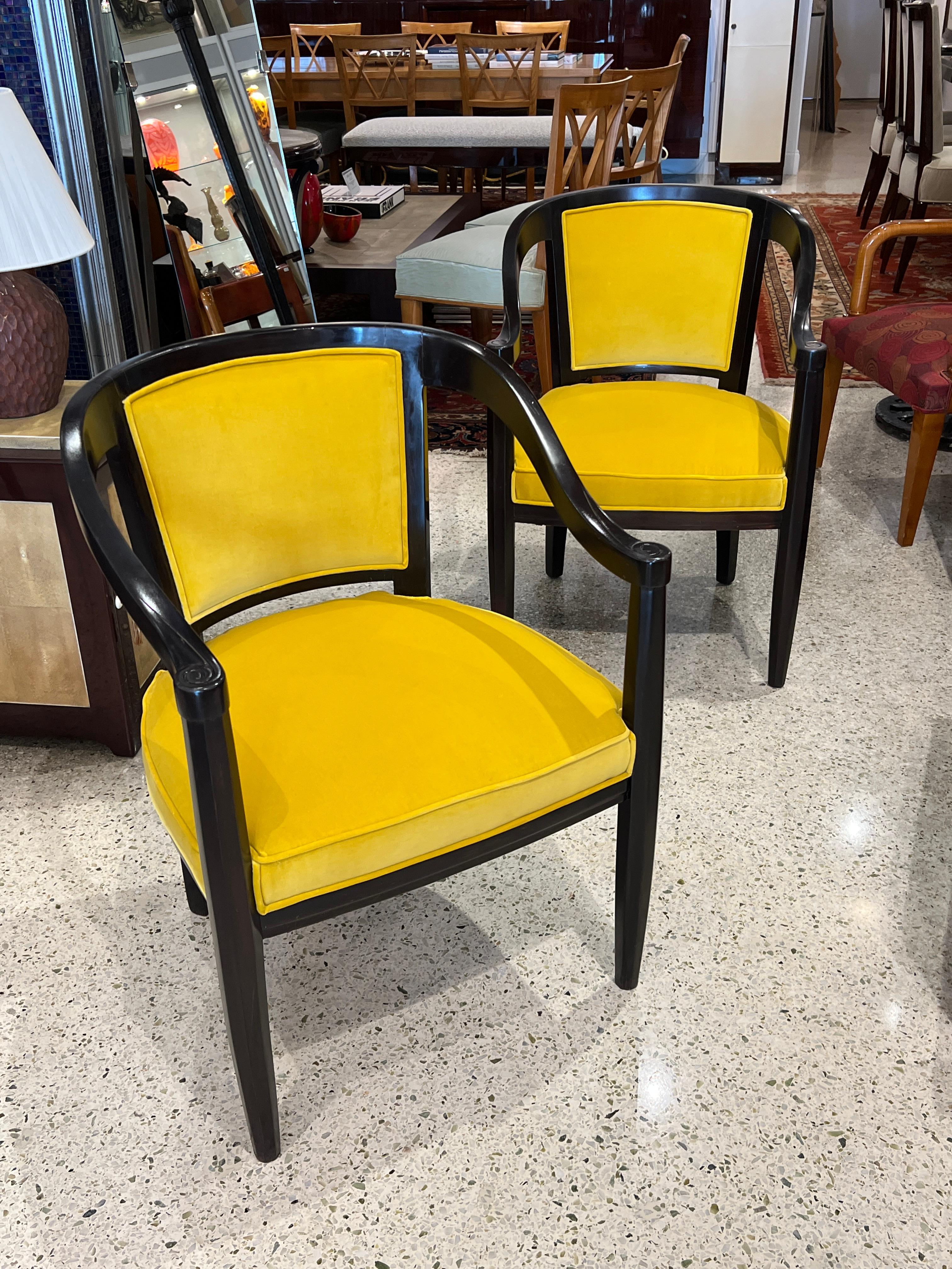 Art Deco Sesselpaar von René Prou (Art déco) im Angebot