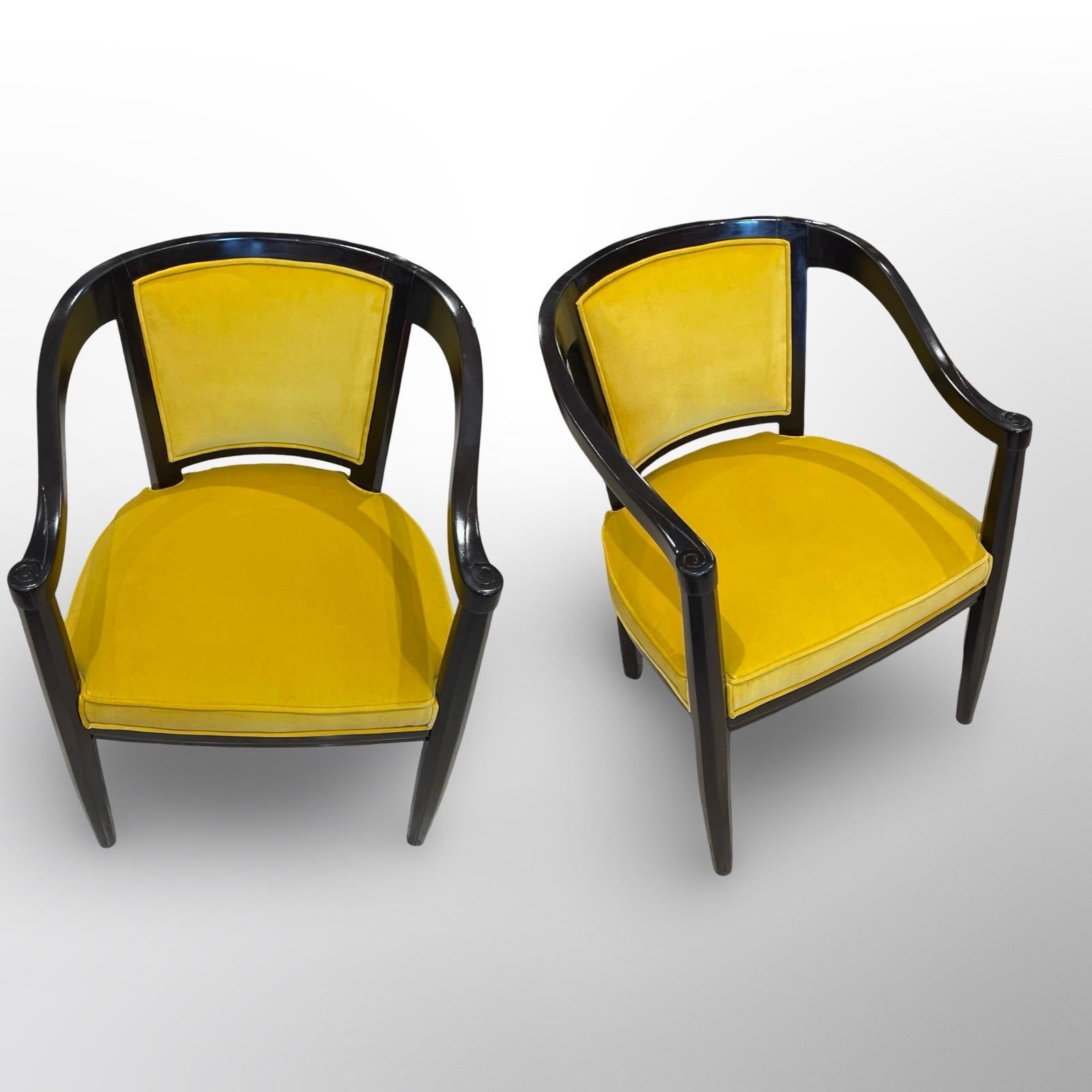 Art Deco Sesselpaar von René Prou (Französisch) im Angebot