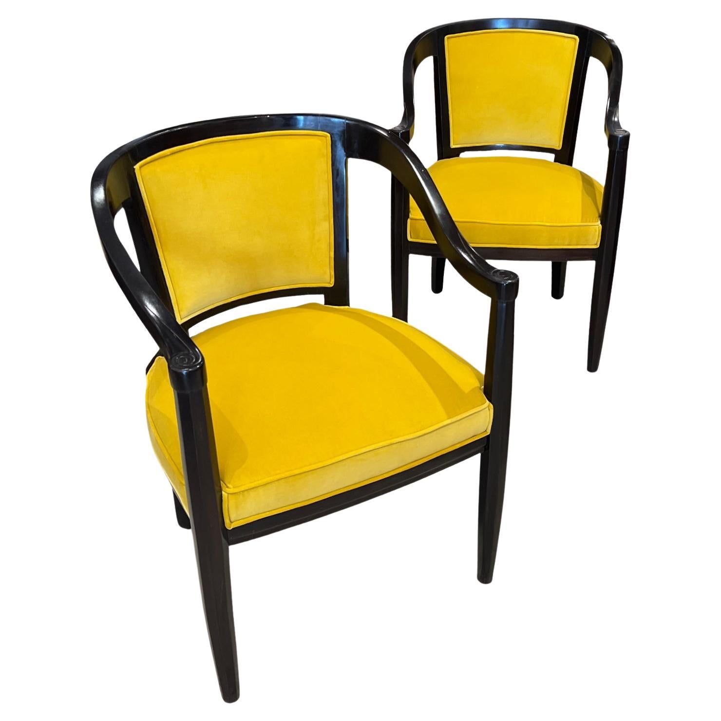 Art Deco Sesselpaar von René Prou im Angebot
