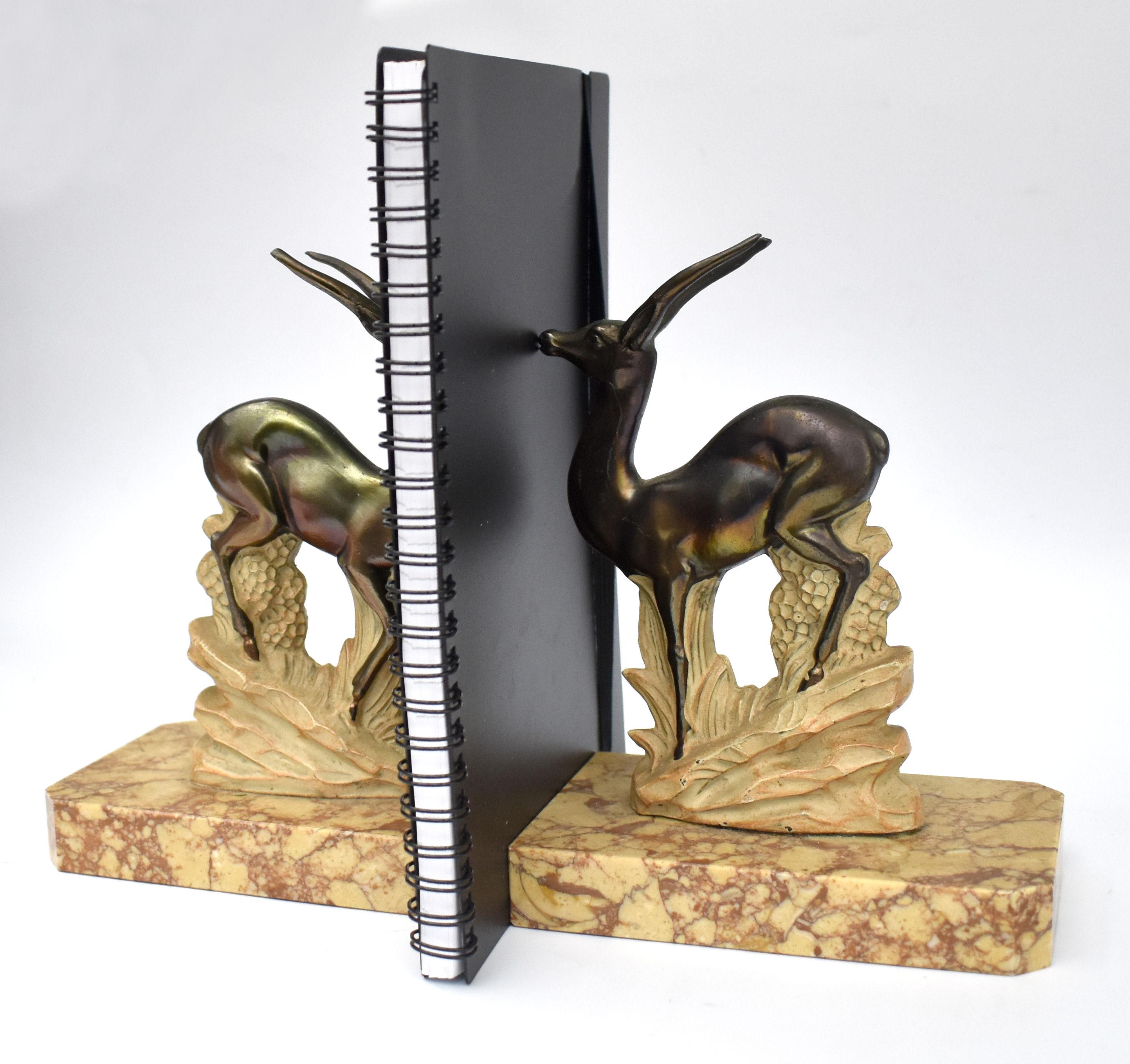 Art Deco Pair of Matching Figurative Bookends, C1930 2