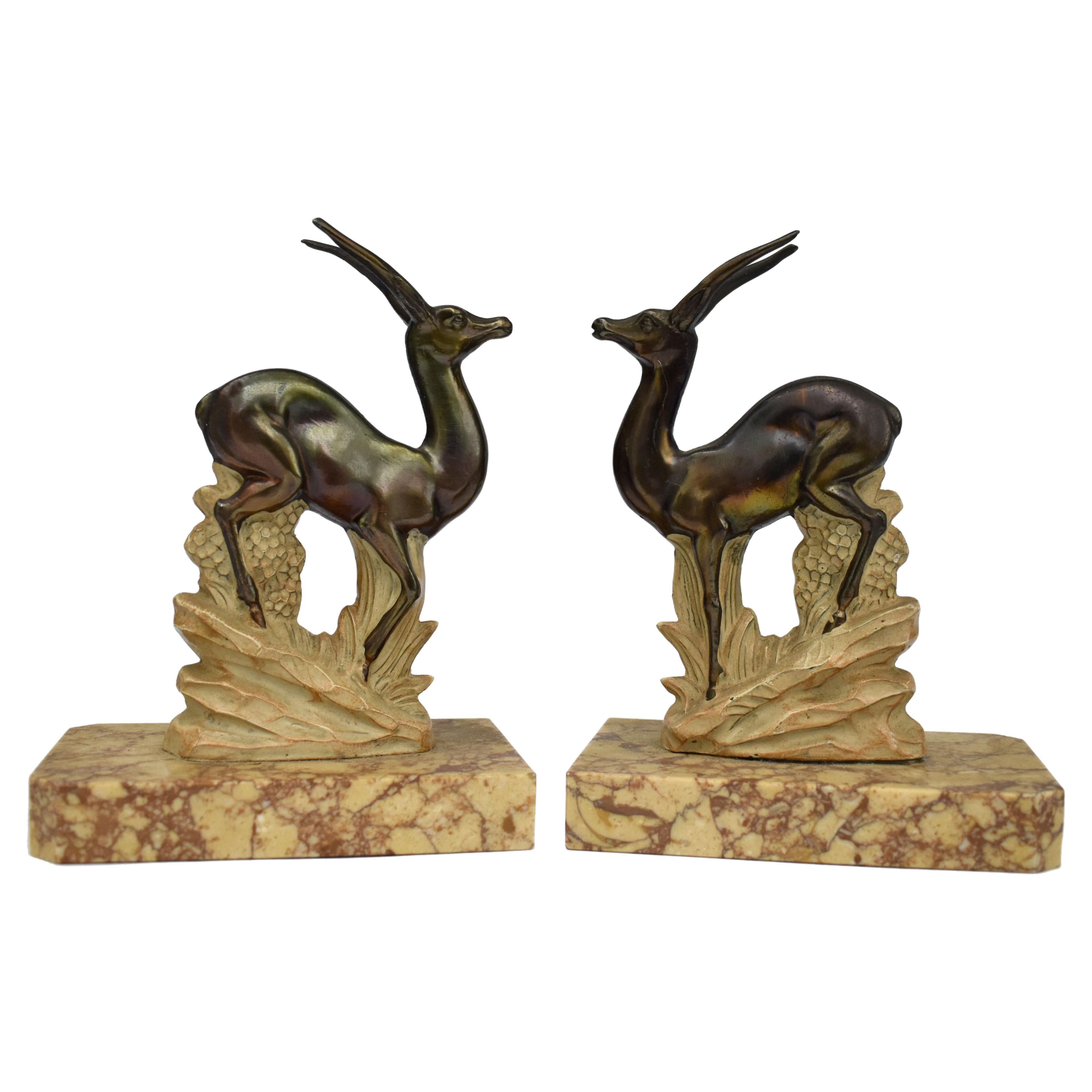 Art Deco Pair of Matching Figurative Bookends, C1930