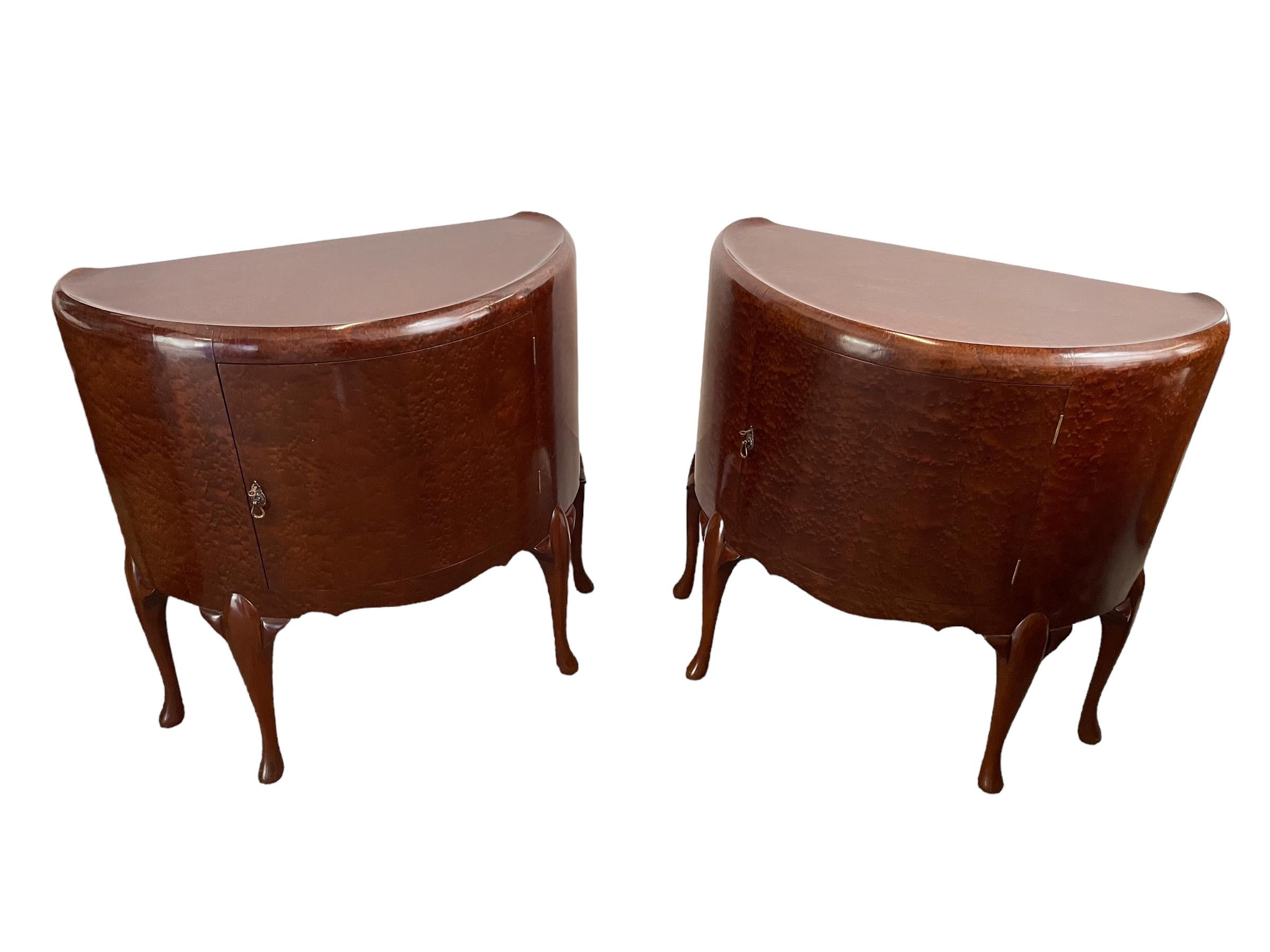 Art Deco Pair of Maurice Adams Side Cabinets For Sale 1