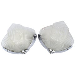 Art Deco Pair of Nude Female Wall or Sconces Lights, 1930s