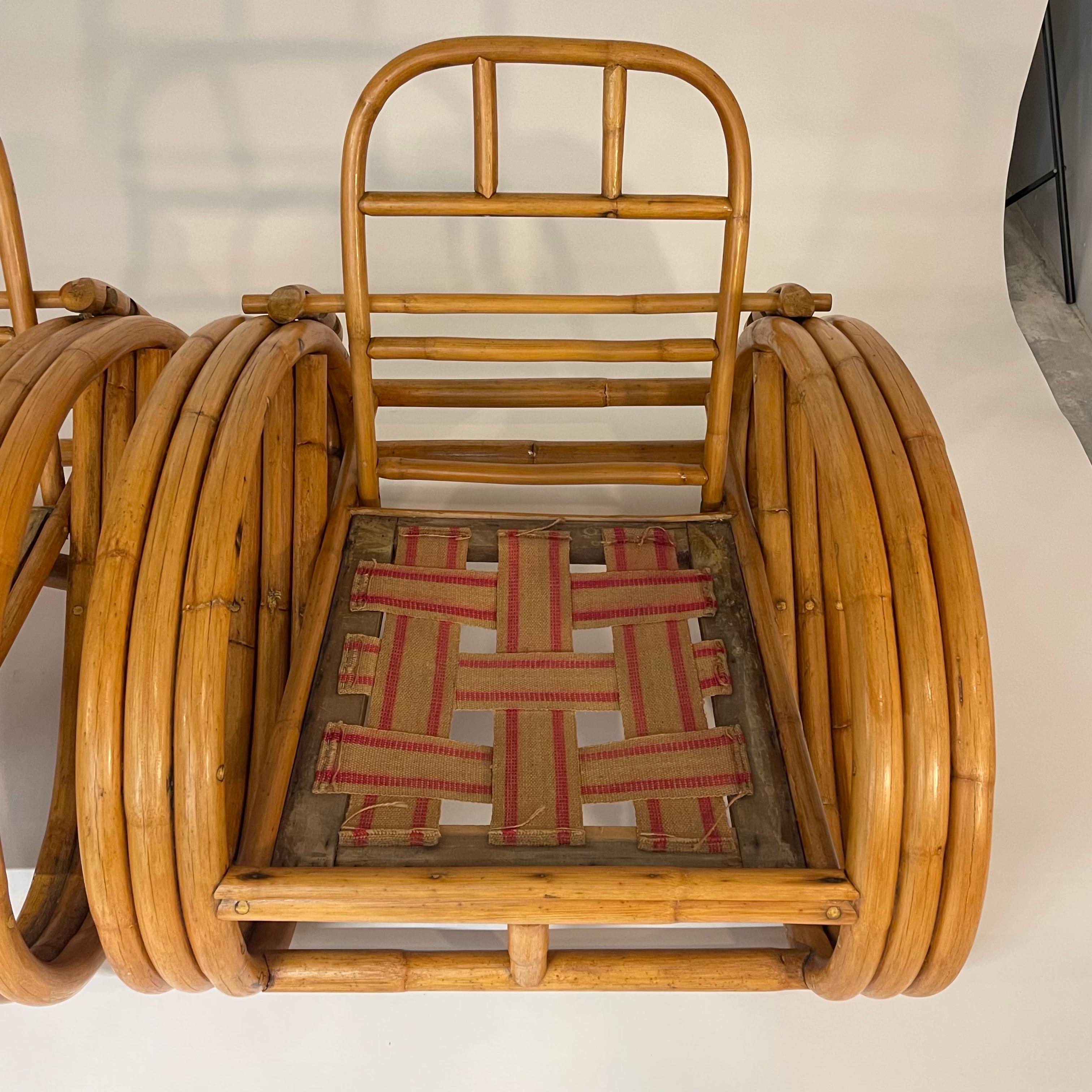 Art Deco Pair of Paul Frankl Style Pretzel Club or Lounge Chairs, USA, 1940s 5