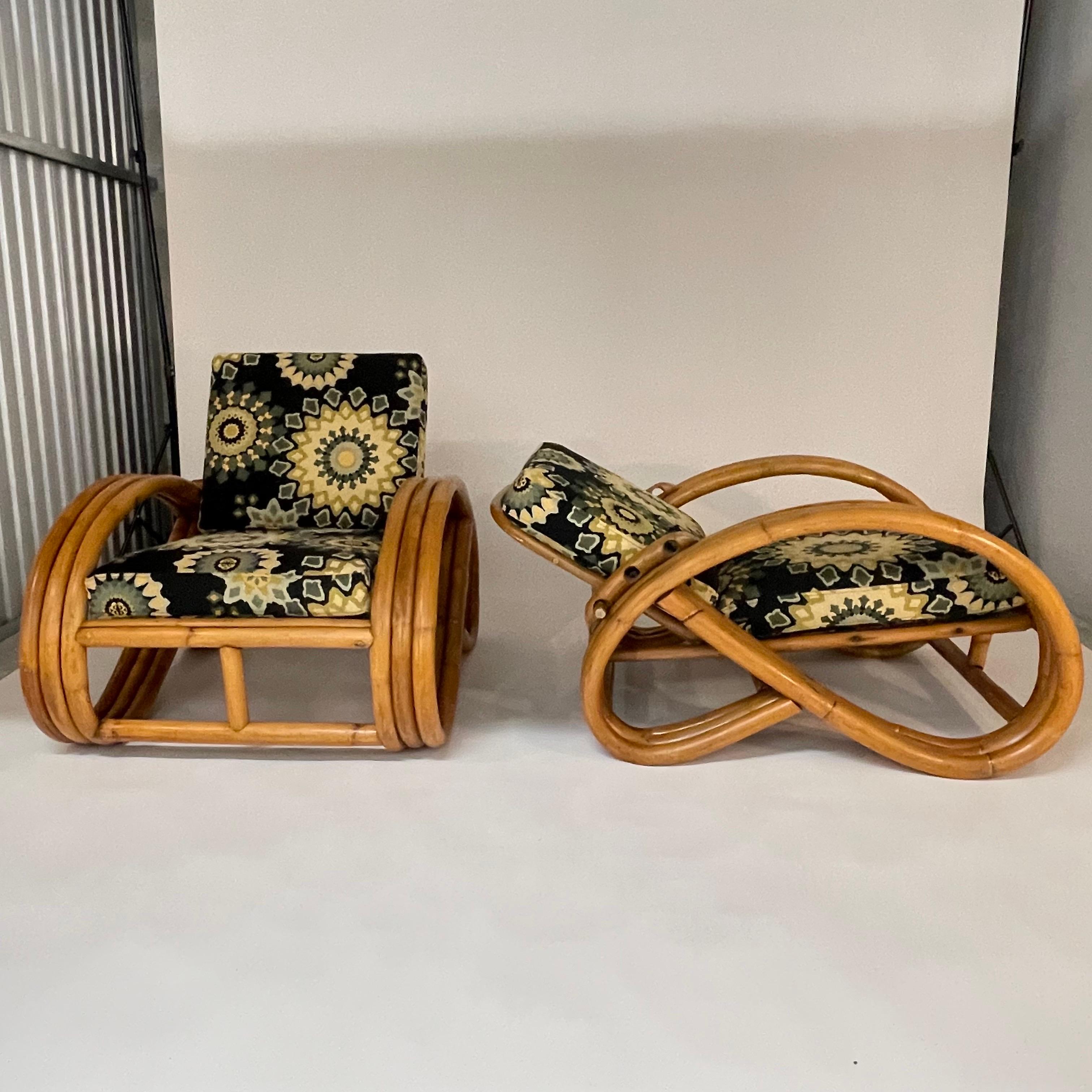 Art Deco Pair of Paul Frankl Style Pretzel Club or Lounge Chairs, USA, 1940s For Sale 9
