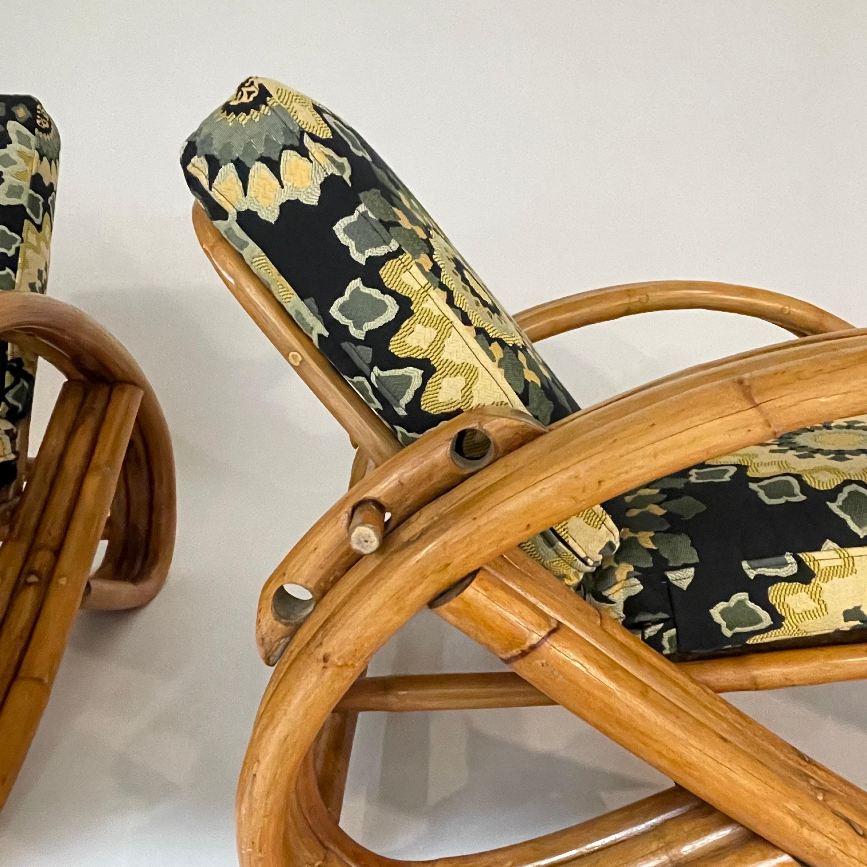 Art Deco Pair of Paul Frankl Style Pretzel Club or Lounge Chairs, USA, 1940s For Sale 10