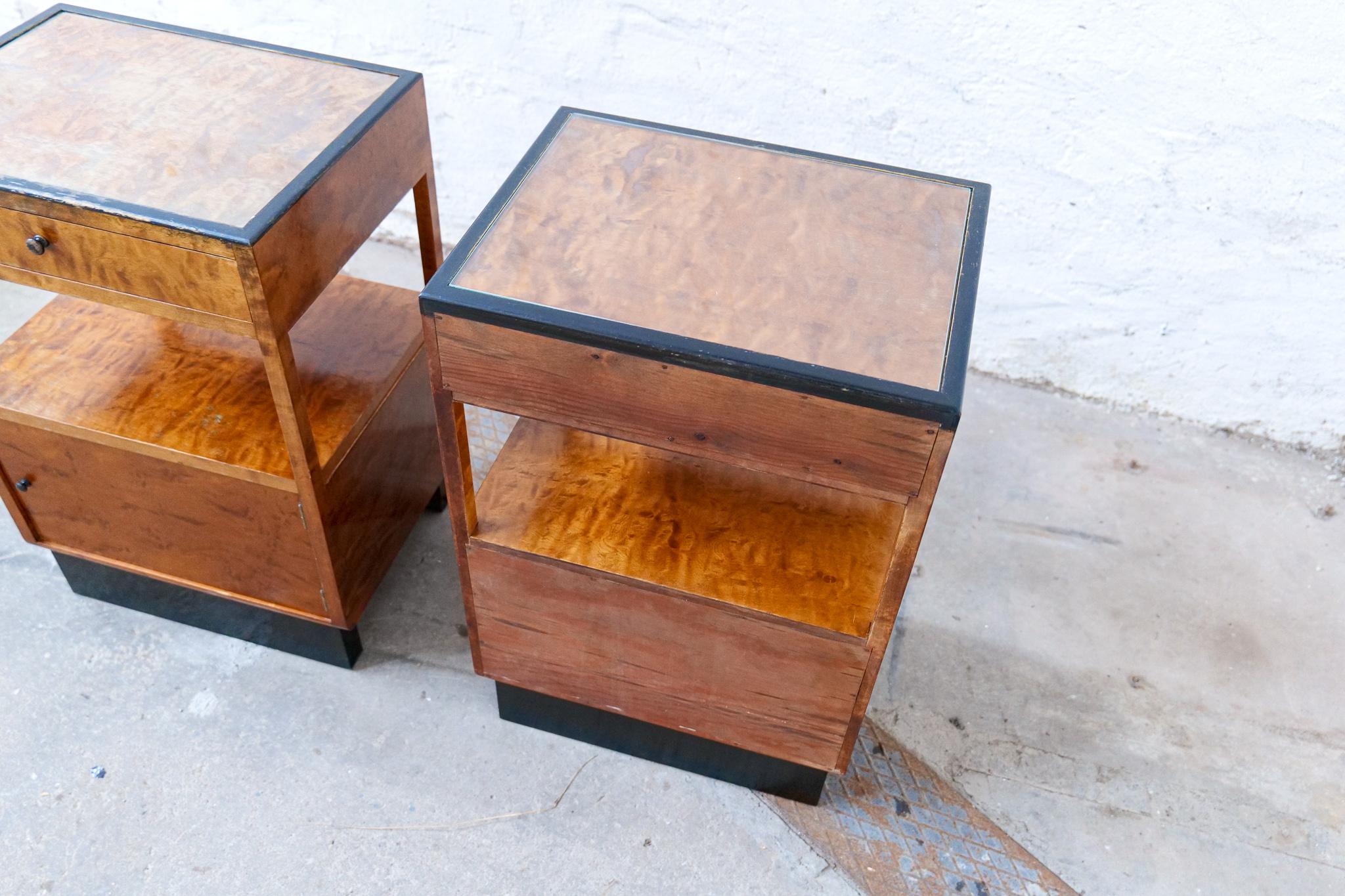 Art Deco Pair of Side Tables Attributed to Carl Malmsten Sweden, 1930s 8