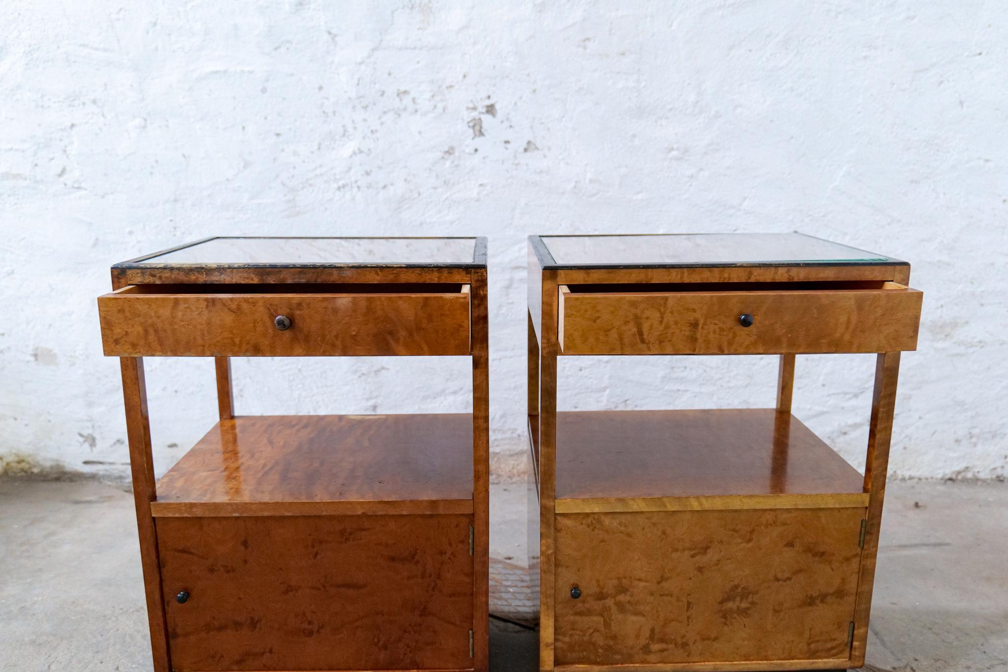 Art Deco Pair of Side Tables Attributed to Carl Malmsten Sweden, 1930s 12