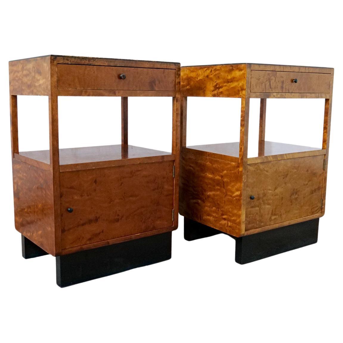 Art Deco Pair of Side Tables Attributed to Carl Malmsten Sweden, 1930s