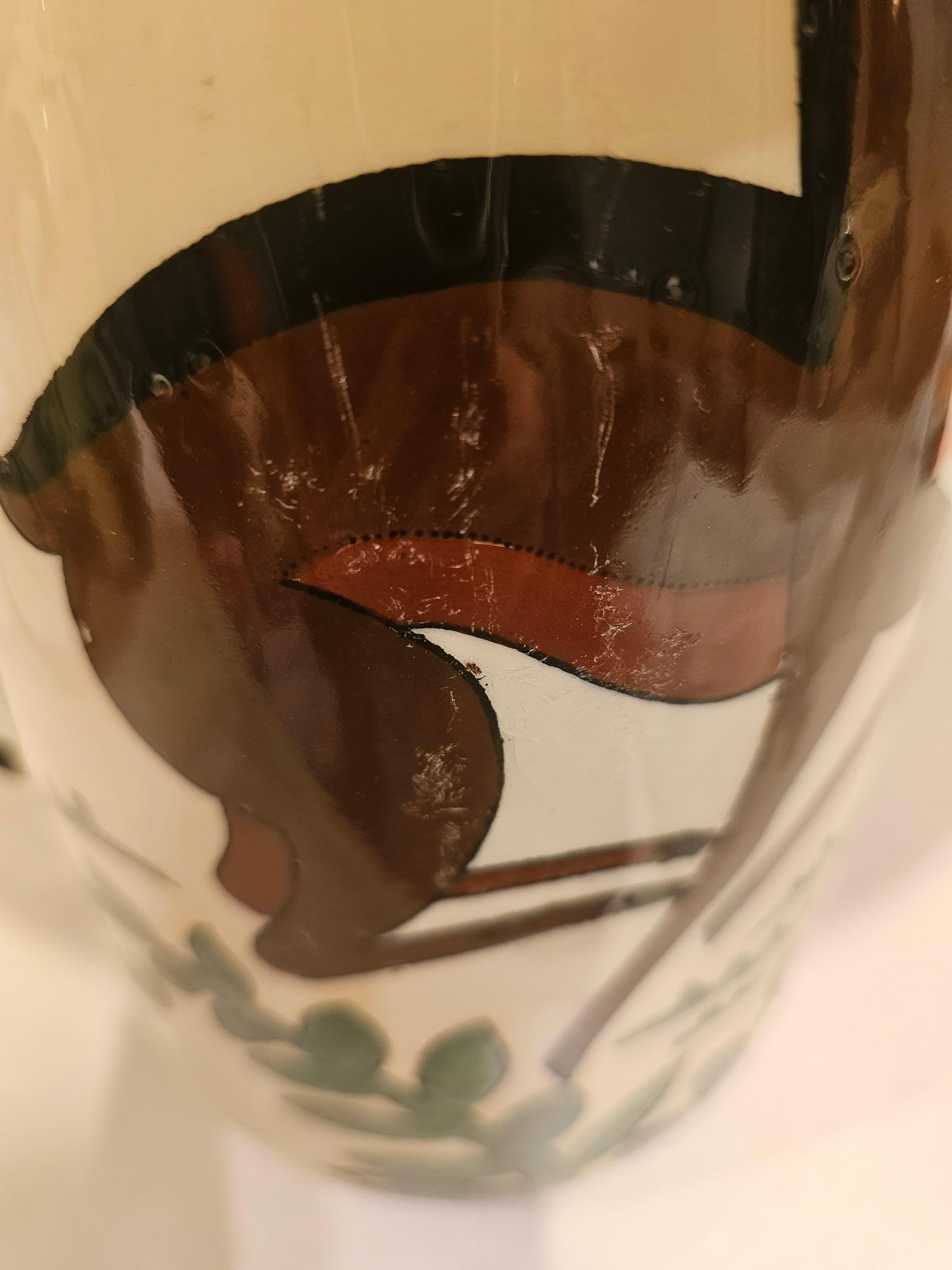 Art Deco Paar Tischlampen Keramik Keramis Belgien Black Forest Stil (20. Jahrhundert) im Angebot