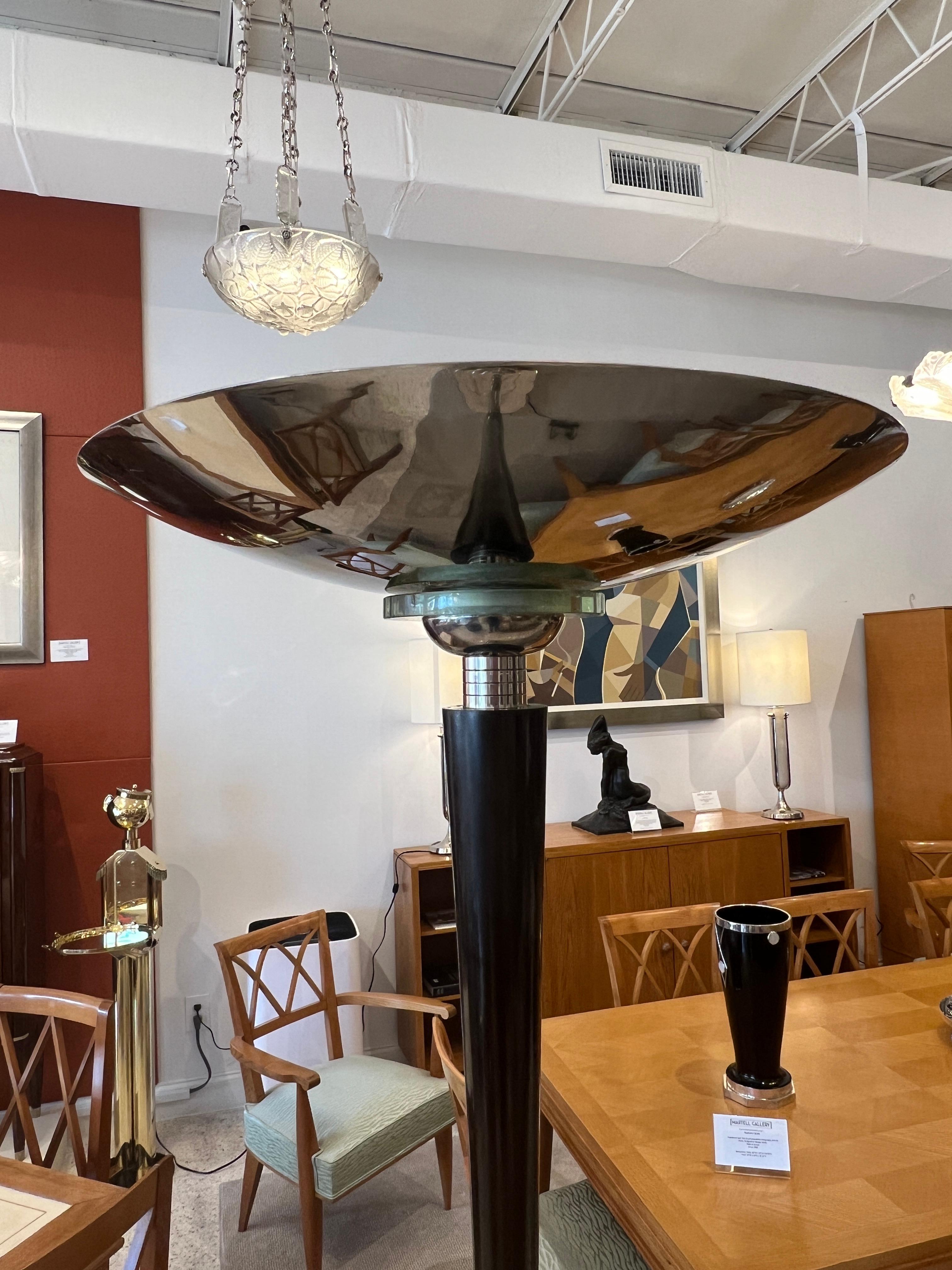Paar Art-Déco-Torchieres/Floor-Lampen von Francis Hubens (Französisch) im Angebot