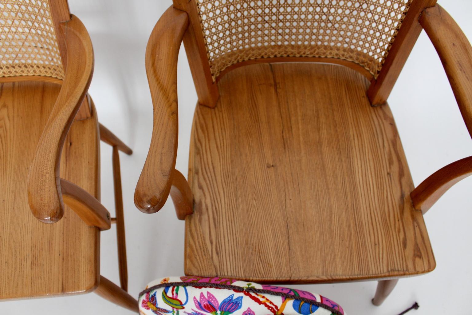 Zwei Wiener Mesh-Sessel aus Eschenholz im Art-déco-Stil Josef Frank Wien, um 1928 im Angebot 6