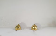 Art Deco Pair of Wall Lights Brass and Glass Sweden 1930s