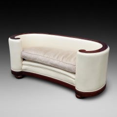 Art Deco Palisander Sofa Of Scroll Shape