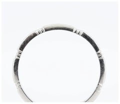 Art Deco Palladium Die Struck Wedding Band Size 8