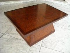 Art Deco palm leaf like rectangular rosewood big low table