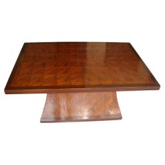 Art Deco palm leaf like rectangular rosewood big low table