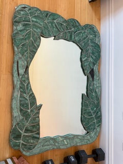 Art Deco Palm Leaves Maitland Smith Style Mirror