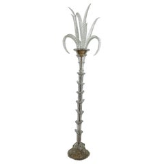 Art Deco Palm tree lamp by Barovier e Toso, Murano Italy Ca. 1930