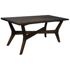 Art Deco Palm Wood Inlaid Coffee Table, circa 1940
