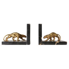 Art Deco Panther Bookends, Ca.1930