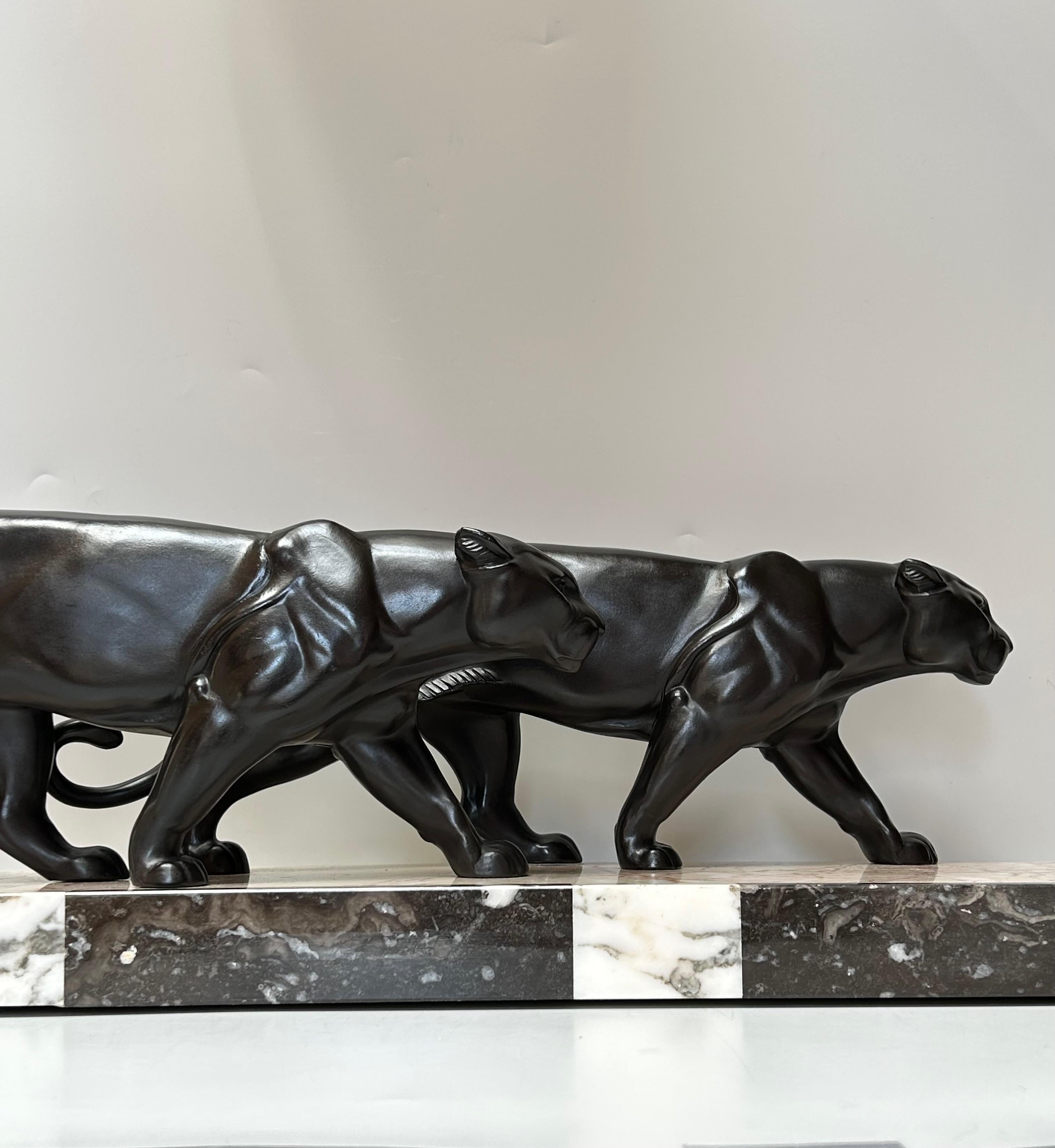 Panthère Art déco par Leducq en vente 8