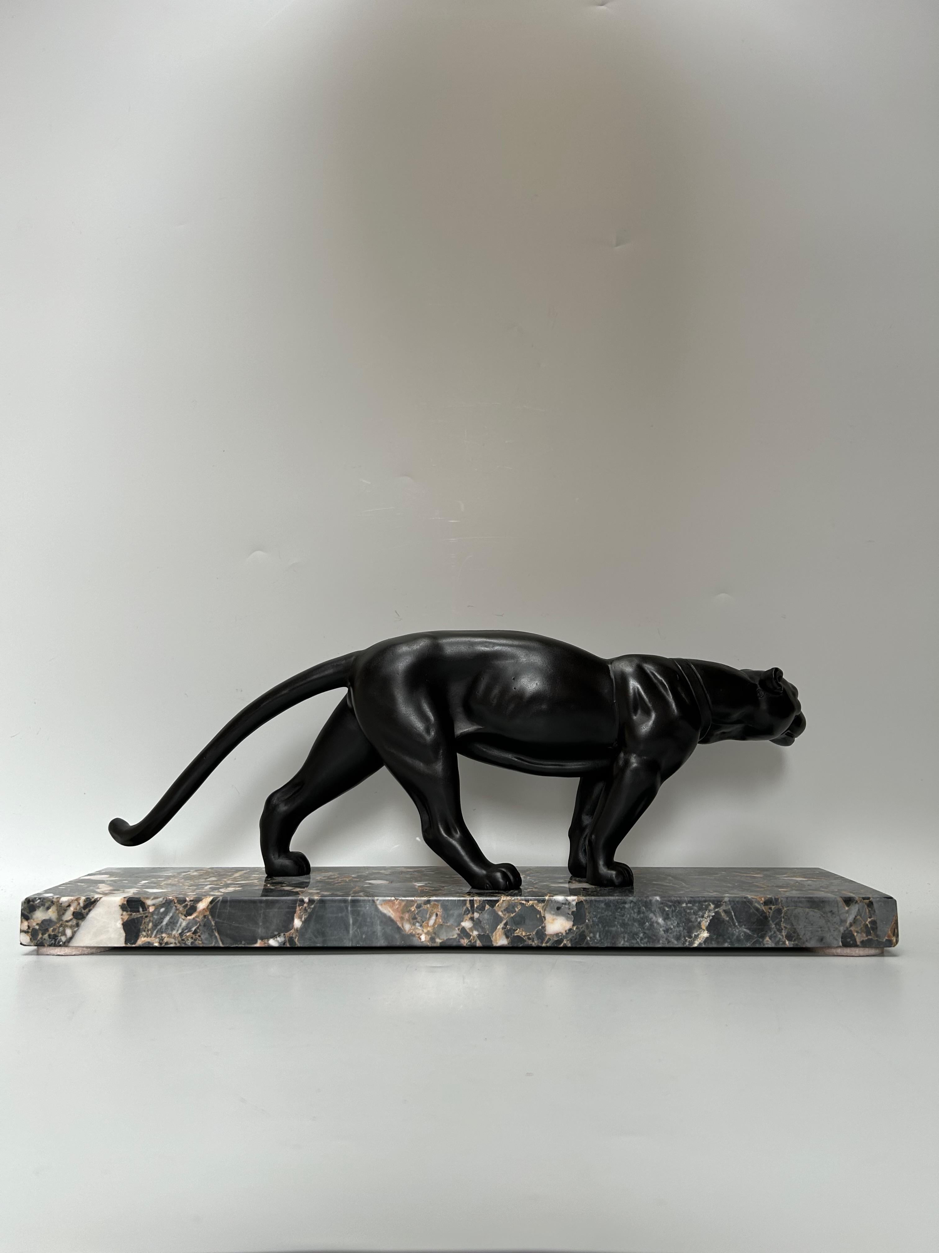 Art Deco Panther von Ouline (Zink) im Angebot
