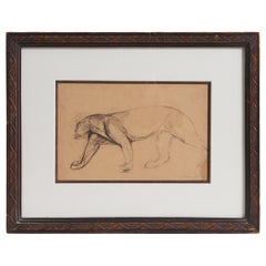 Art Deco Panther Drawing