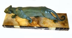 Art Deco Panther Figure on an Onyx Base, 1930s