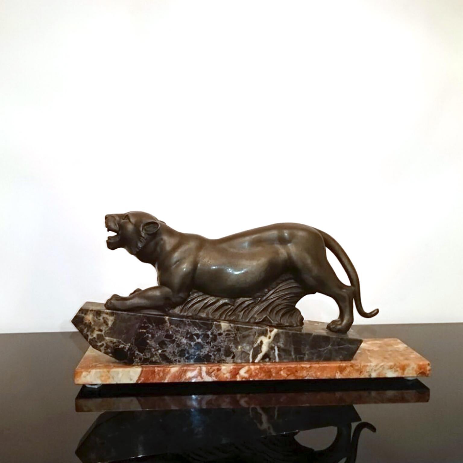 Panther im Art déco-Stil, Frankreich, um 1930 im Angebot 1