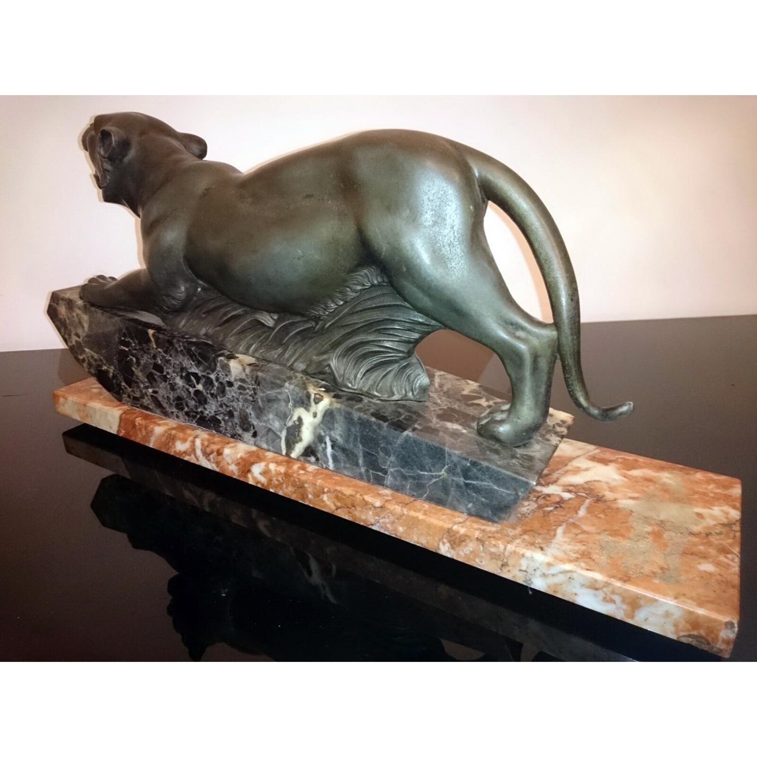 Panther im Art déco-Stil, Frankreich, um 1930 im Angebot 3