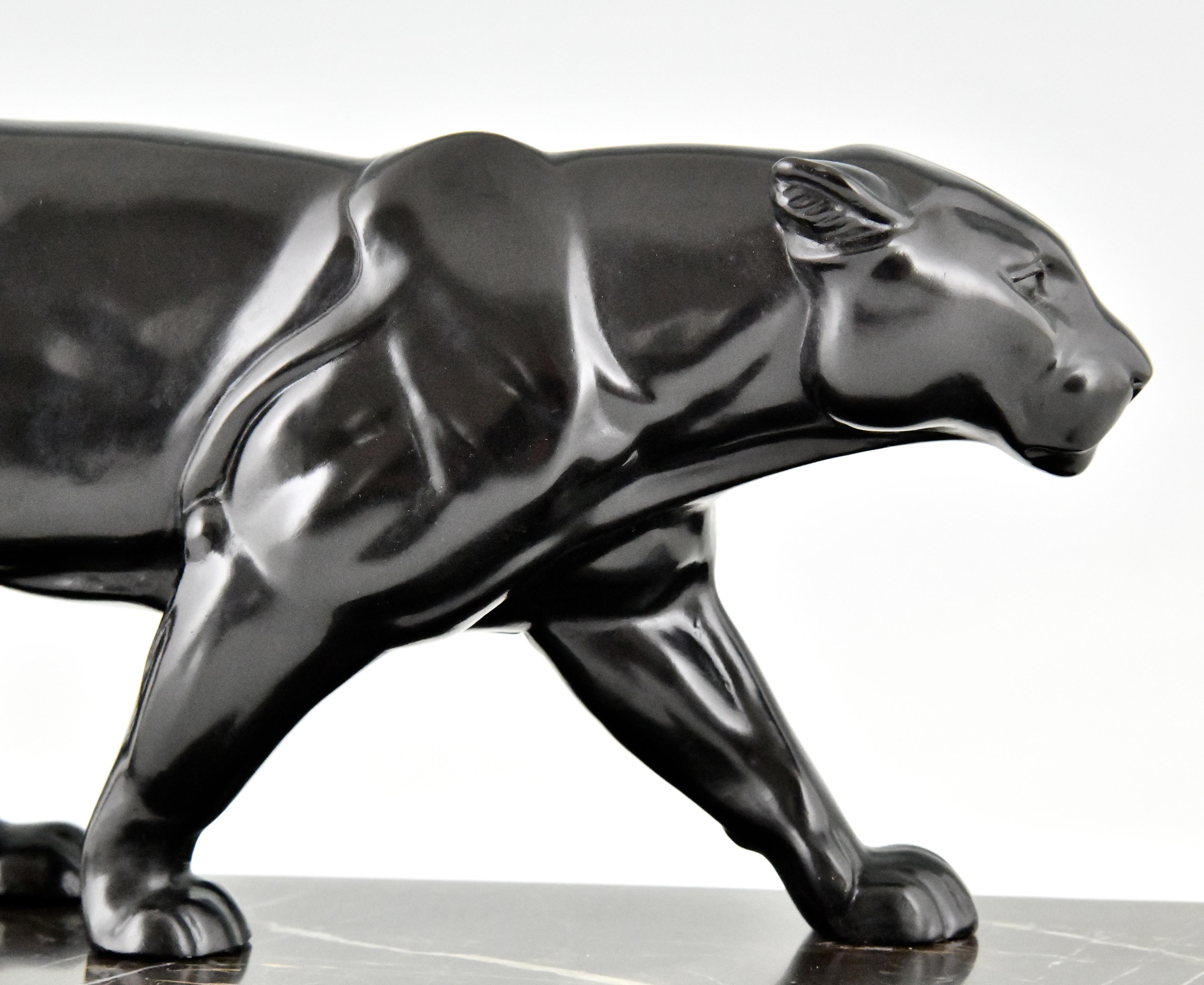 Art Deco panther sculpture by Alexandre Ouline 6