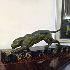 Sculpture de panthère Art déco par Demetre H. Chiparus, années 1930