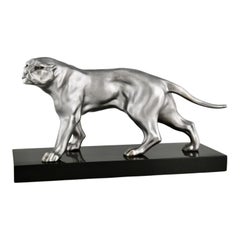 Escultura de pantera Art Déco de Limousin (Francia), circa 1930