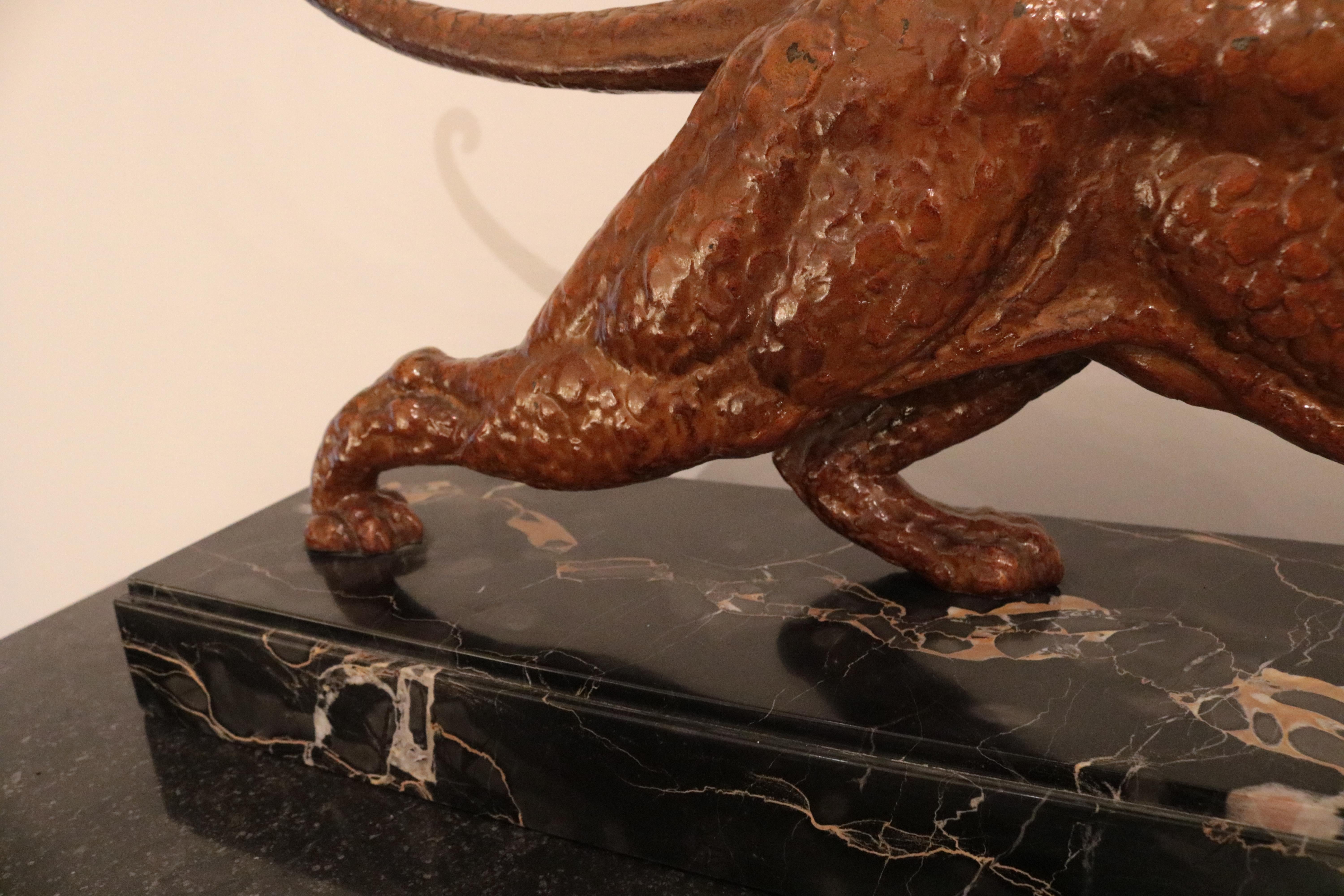 Mid-20th Century Art Deco Panther Sculpture