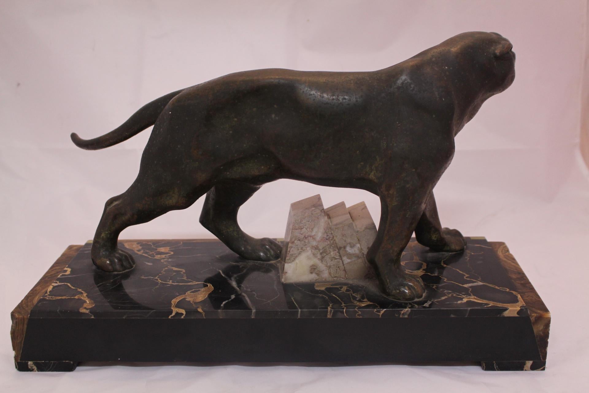 Mid-20th Century Art Deco Panther Sculpture