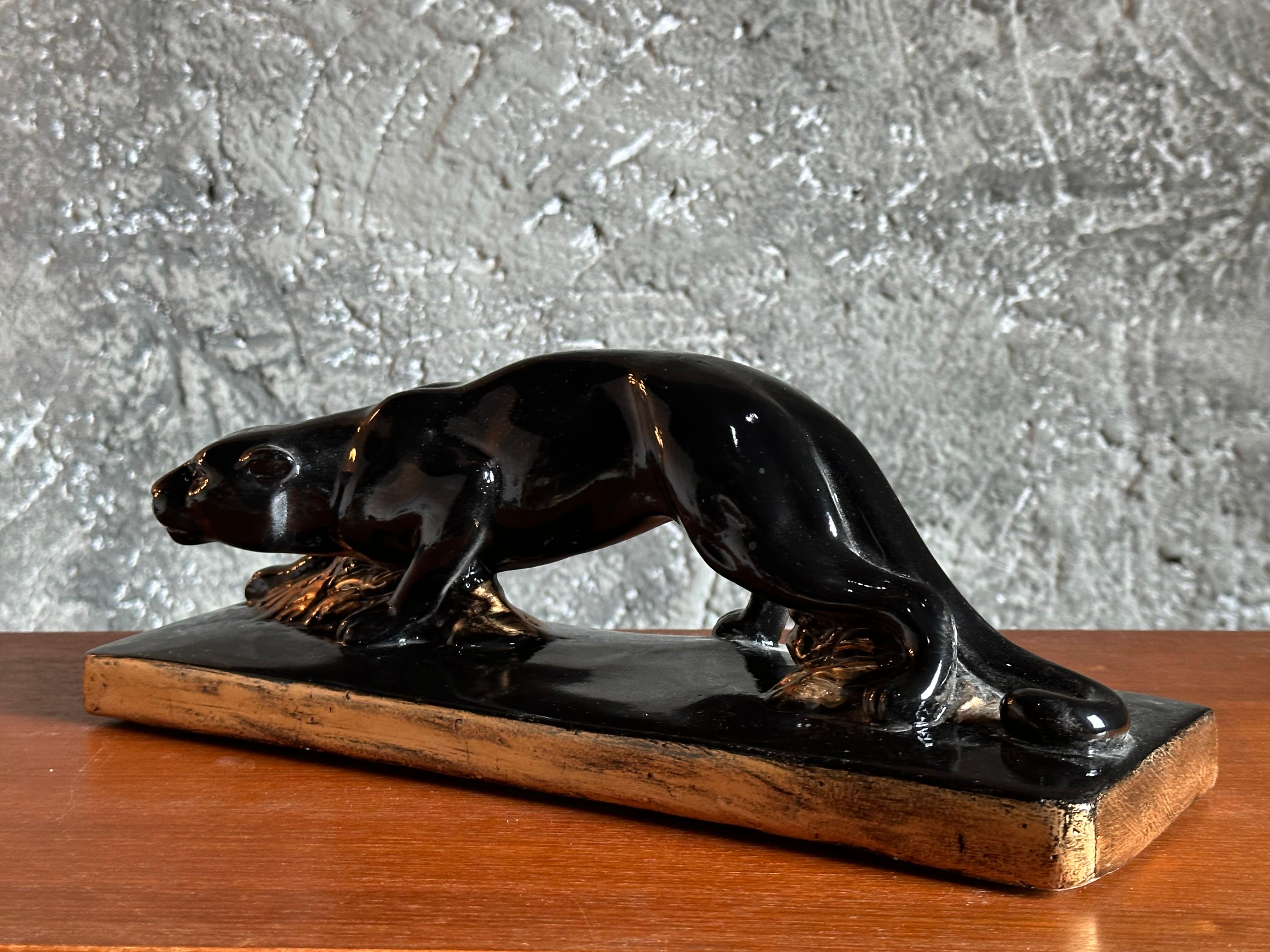 Panther-Skulptur im Art déco-Stil, Frankreich 1935 im Angebot 5
