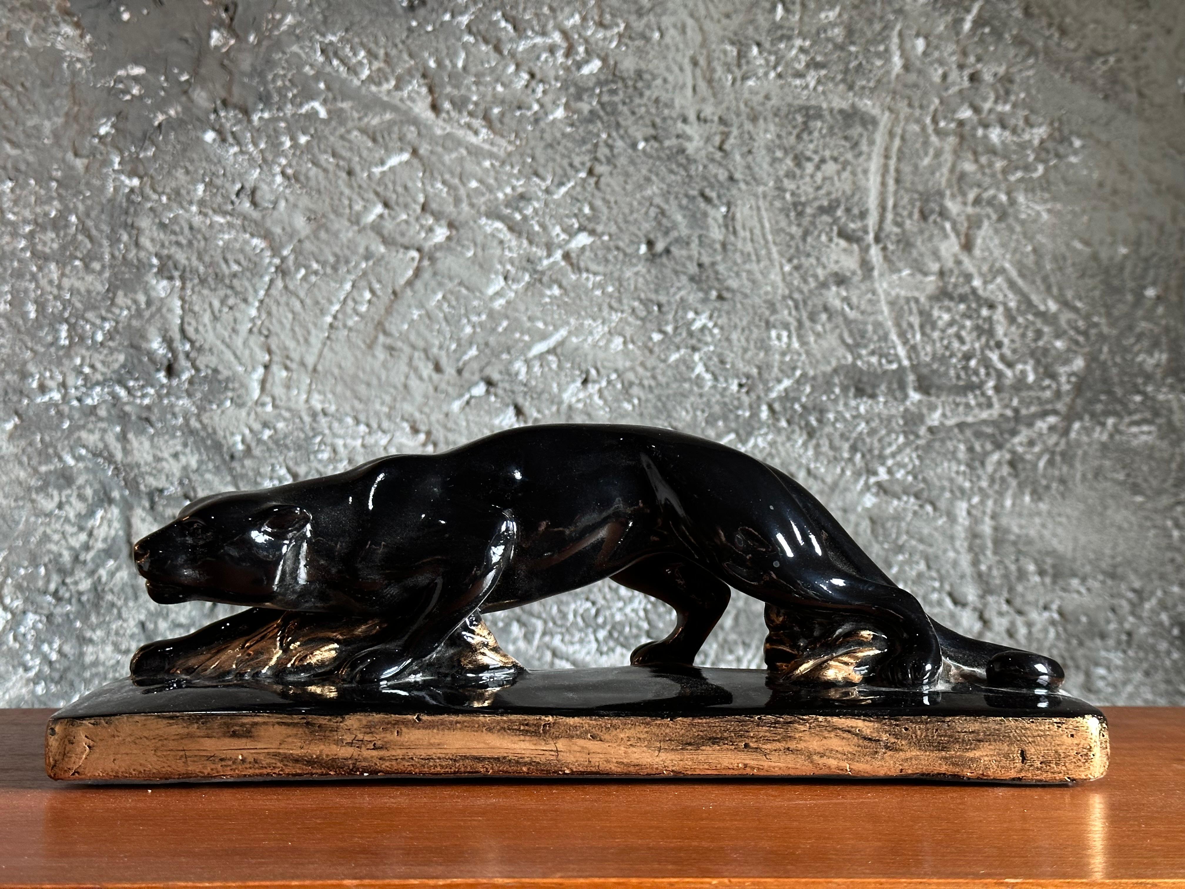 Panther-Skulptur im Art déco-Stil, Frankreich 1935 im Angebot 8