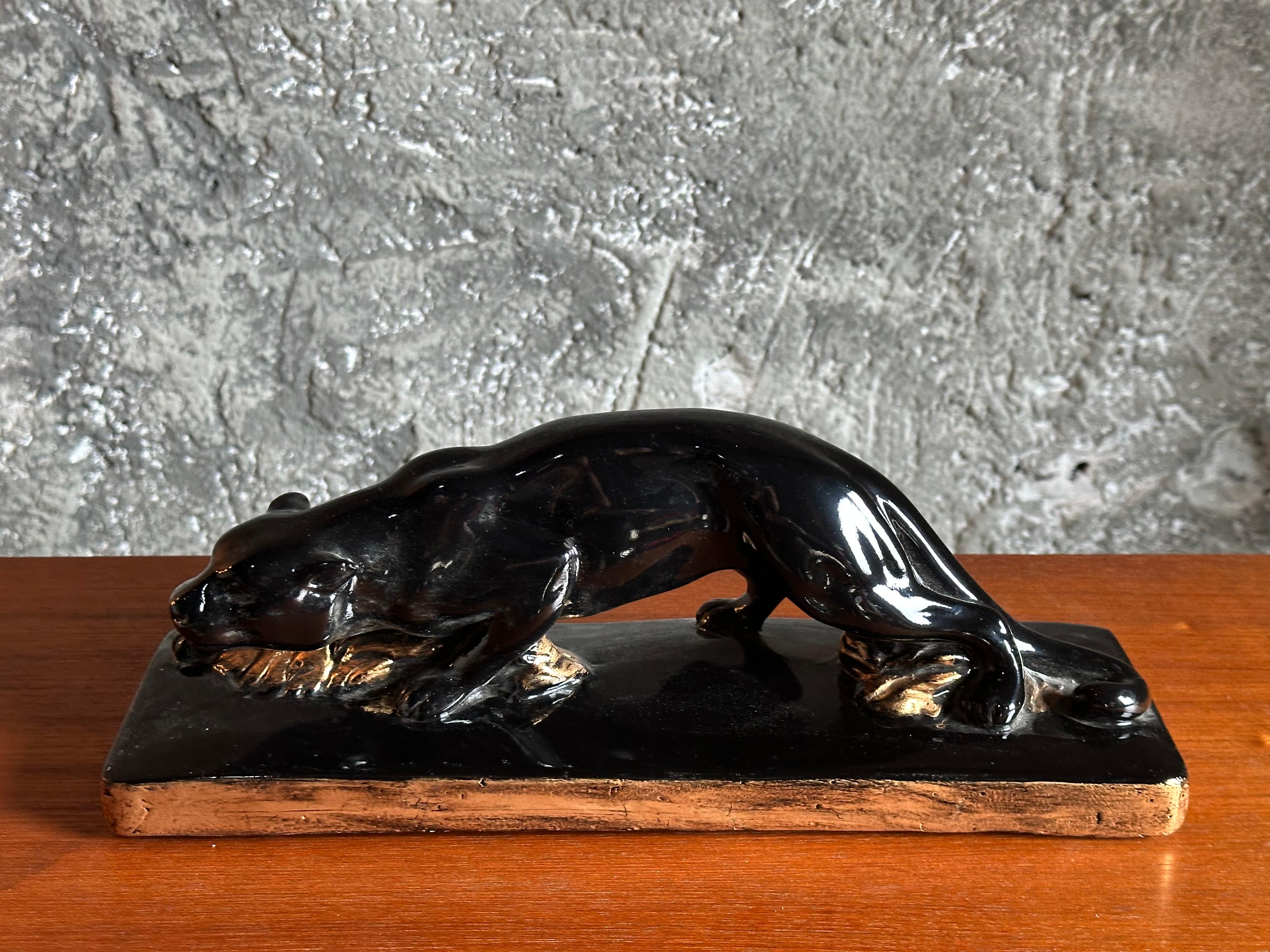 Panther-Skulptur im Art déco-Stil, Frankreich 1935 im Angebot 9
