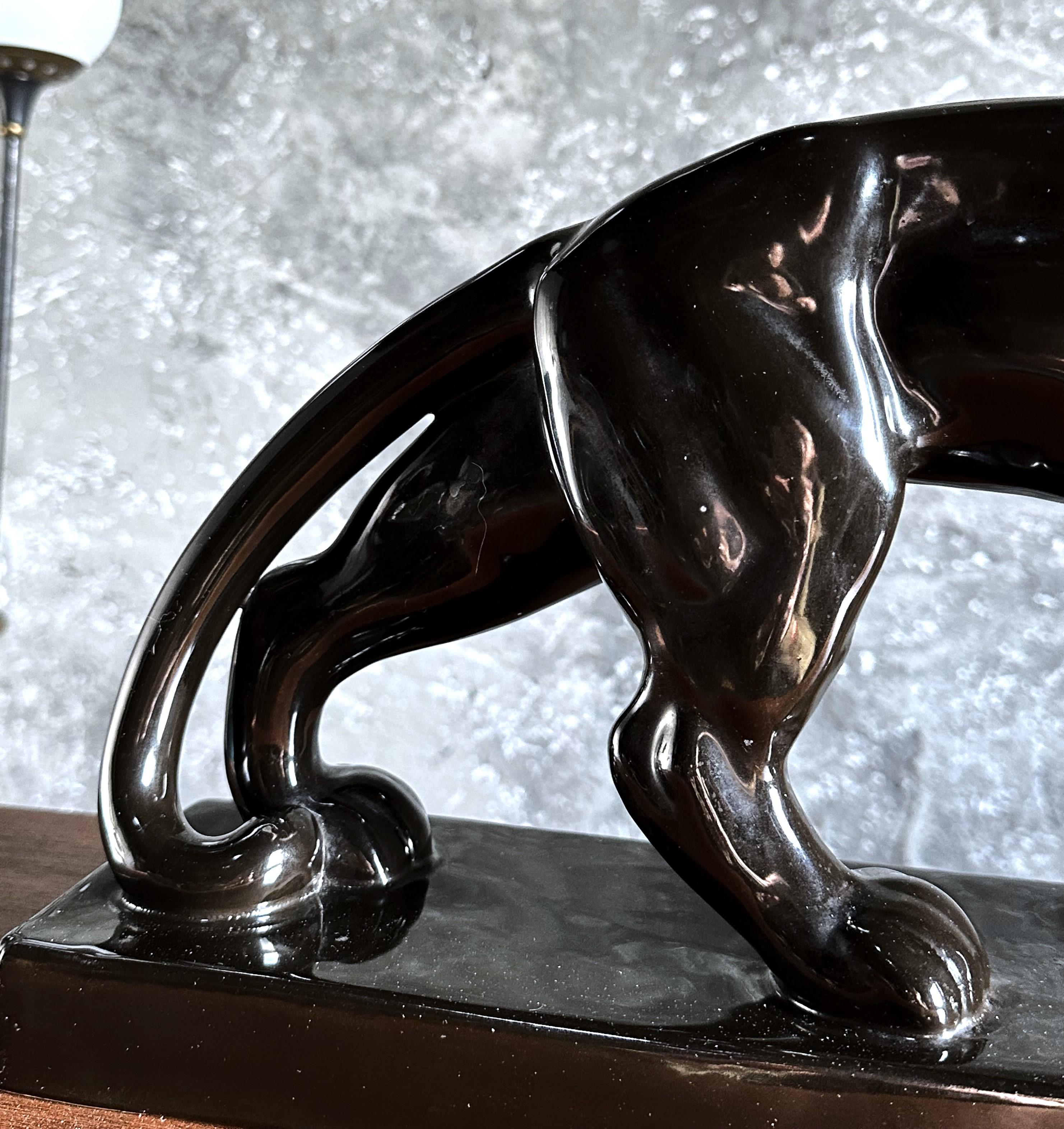 Panther-Skulptur im Art déco-Stil, Frankreich, 1938 im Angebot 5