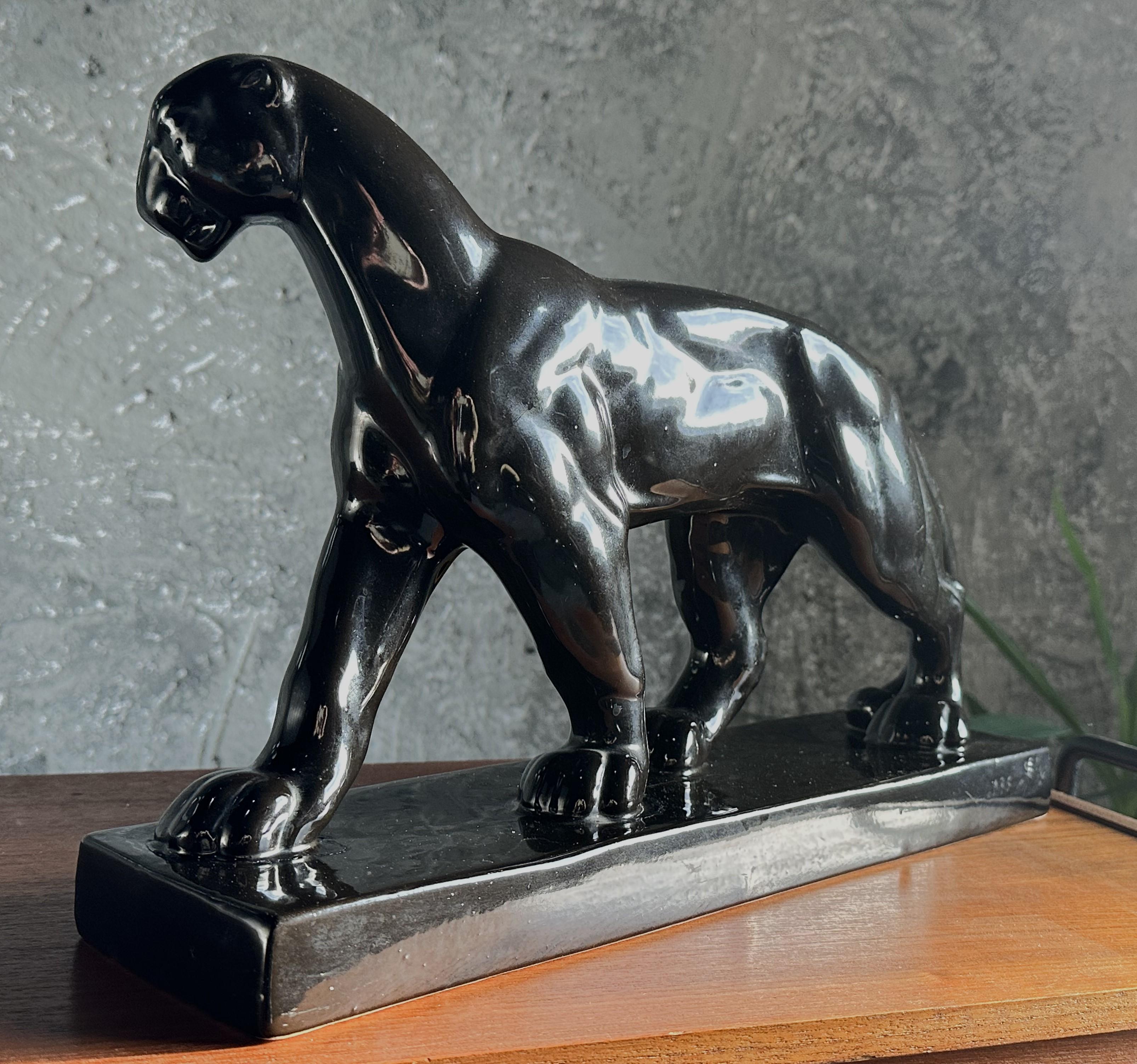Art Deco Panther Sculpture, France, 1938 For Sale 8