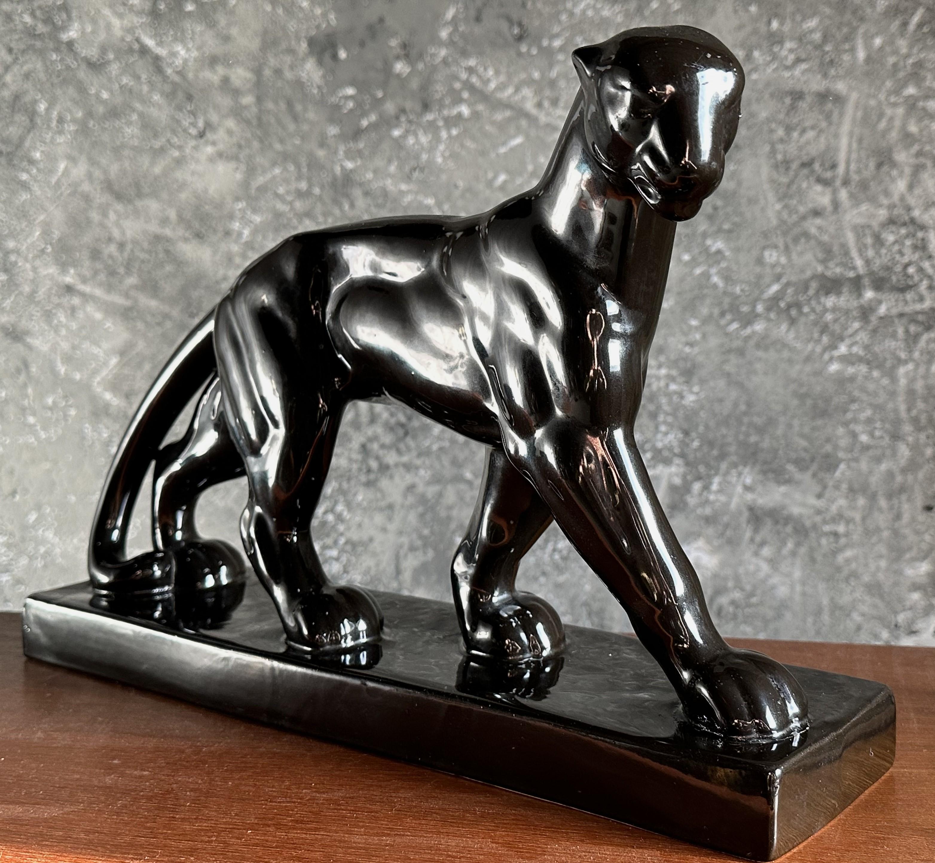 Panther-Skulptur im Art déco-Stil, Frankreich, 1938 im Angebot 9